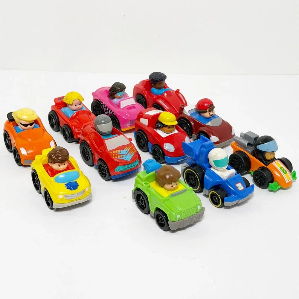Fisher Price Little People Wheelies Racers Car Lot of 11 Cars Toy Trucks Figures